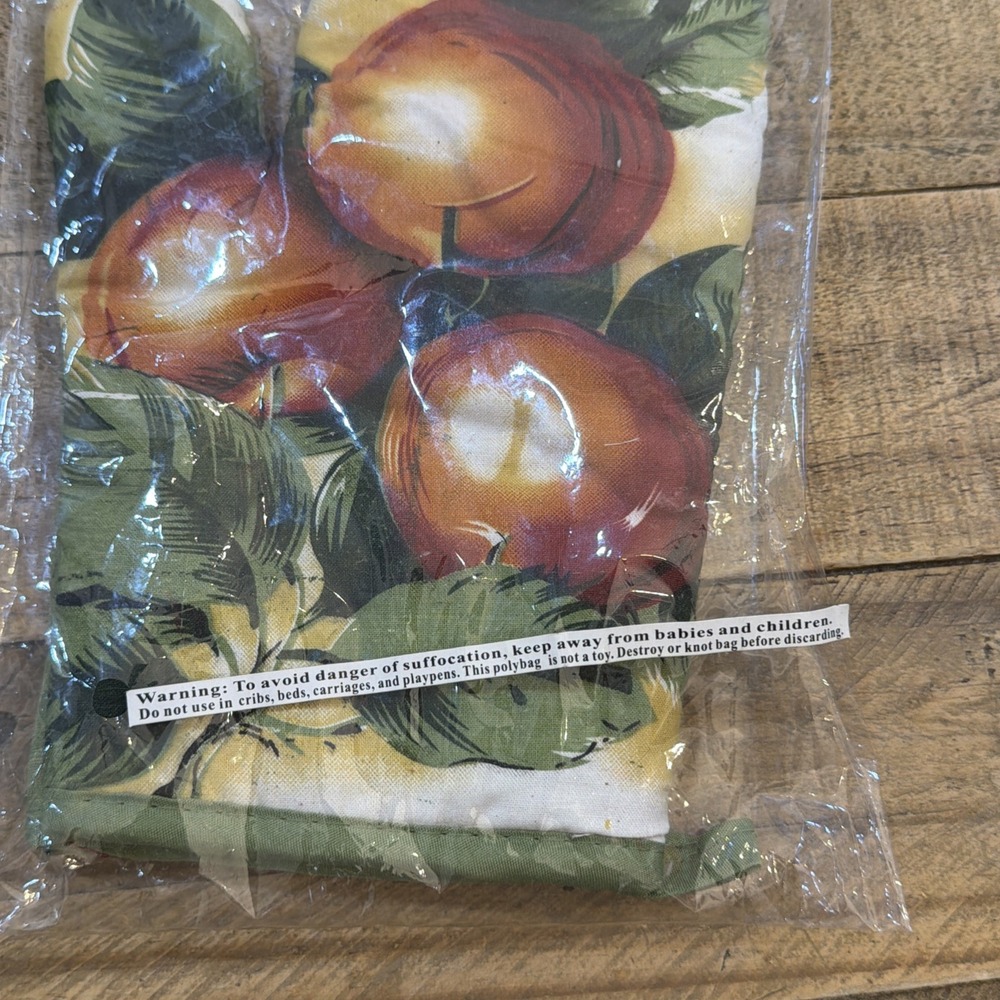 Vintage Franco Apple Theme Cottage Core oven Mitt New Old Stock - Picture 5 of 6